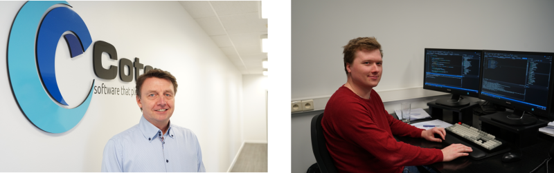 Ewout en Didier bij Coteng en dotNET academy